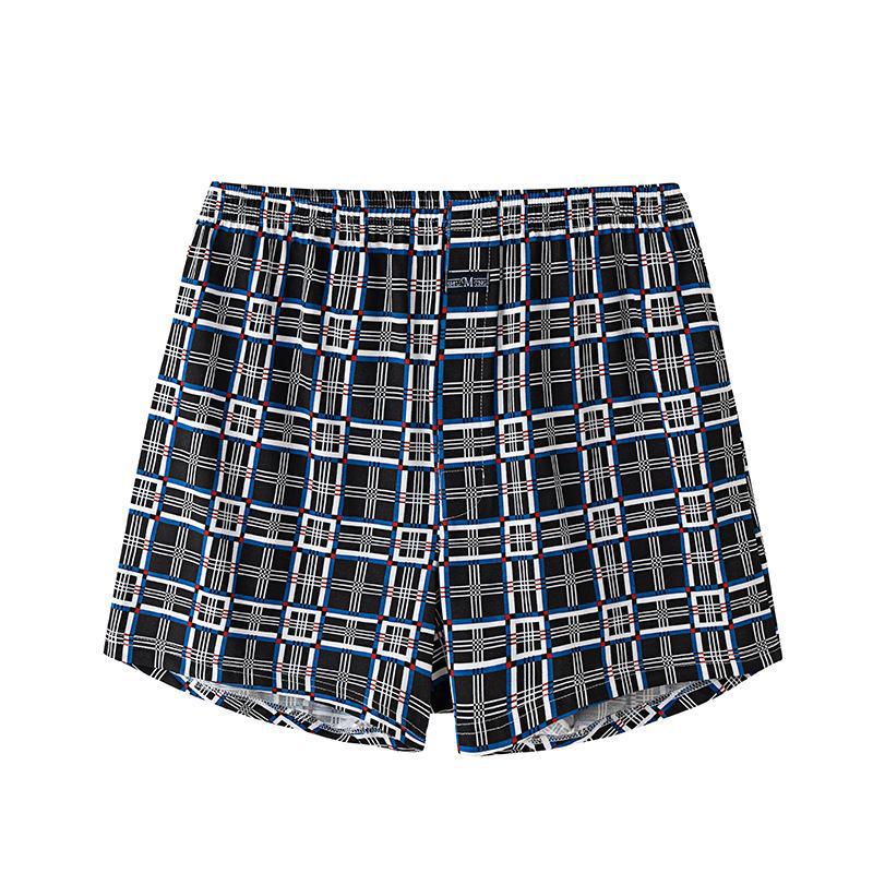 Herren-Boxershorts aus Baumwolle mit hoher Taille – große Größe, lockere Passform, Sommerstil