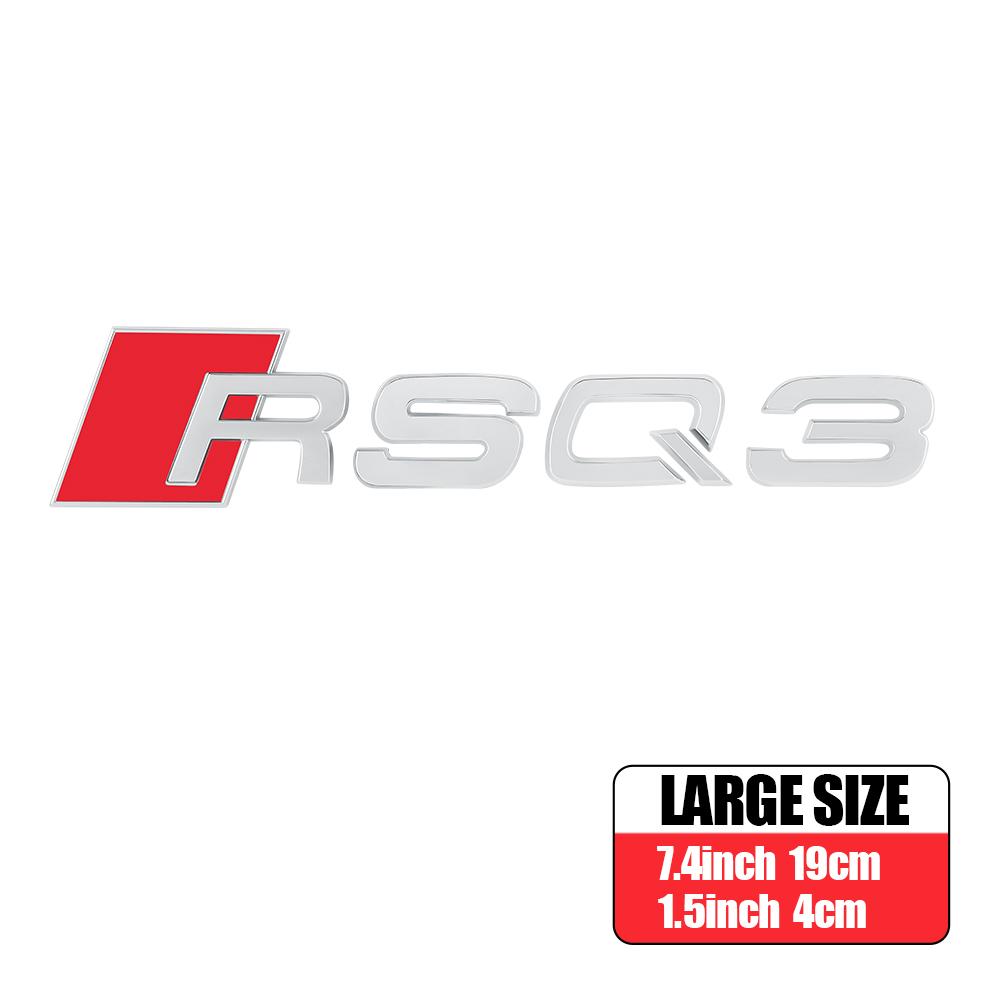 3D ABS Auto Body Rear Trunk Decoration Sticker Car Styling Emblem Decal Refit Accessories For Audi RS RSQ3 RSQ5 RSQ7 SQ3 SQ5 SQ7
