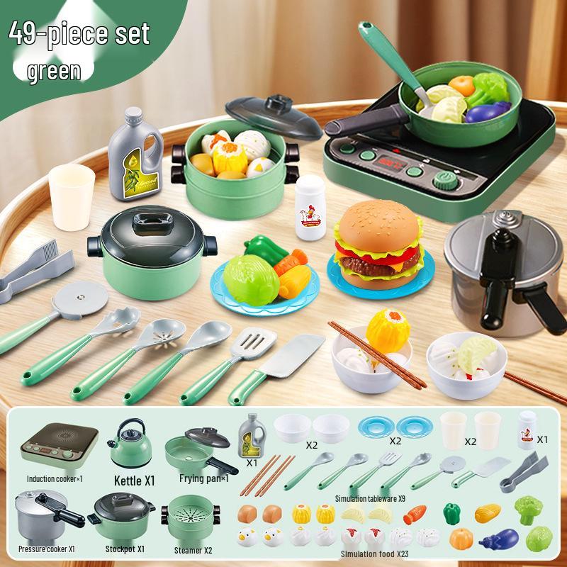 Kids' Kitchen Playset: Interactive Stove with Simulated Cooking and Spray Features - Perfect Pretend Play Gift