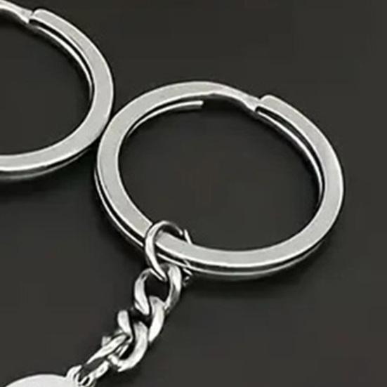 1 Pair Keychain Figure Heart Posture Charm Key Chain Square Style Durable Metal Keyring Backpack Bag Accessories