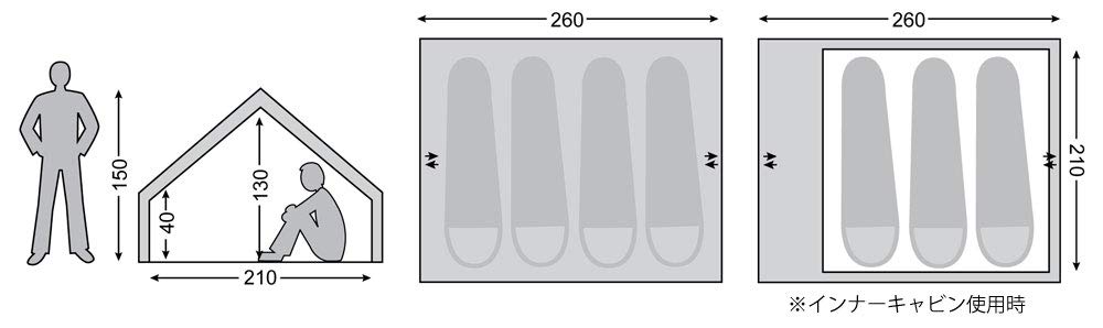 Venkovní stan NORDISK Yudun Legacy Series pro 3 až 4 osoby součástí balení originální 242022 5.5 Japan [japonský produkt]