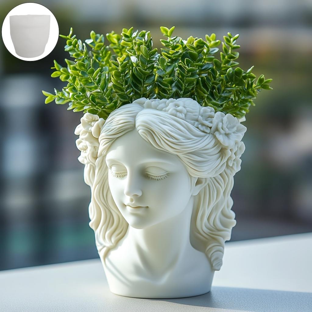 Kvinnlig Magiker Relief Suckulent Växt Blomkruka Harts Silikonform Häxstav Förvaringslåda Form Magiskt Hus Slott Hantverksformar