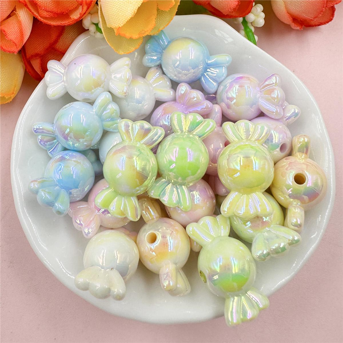 

20 шт. позолоченные цветные свободные бусины бисерные материалы для изготовления браслетов и сережек 11,2*21,4 мм акриловые конфеты в форме DIY ювелирные изделия аксессуары ювелирные изделия разноцветный