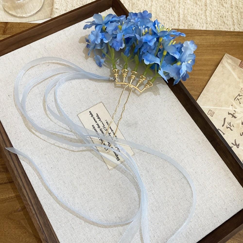 Bohemian Flower Hair Stick Fairy Bride Hair Accessories Elegant Chinese Style Side Clip  Girls