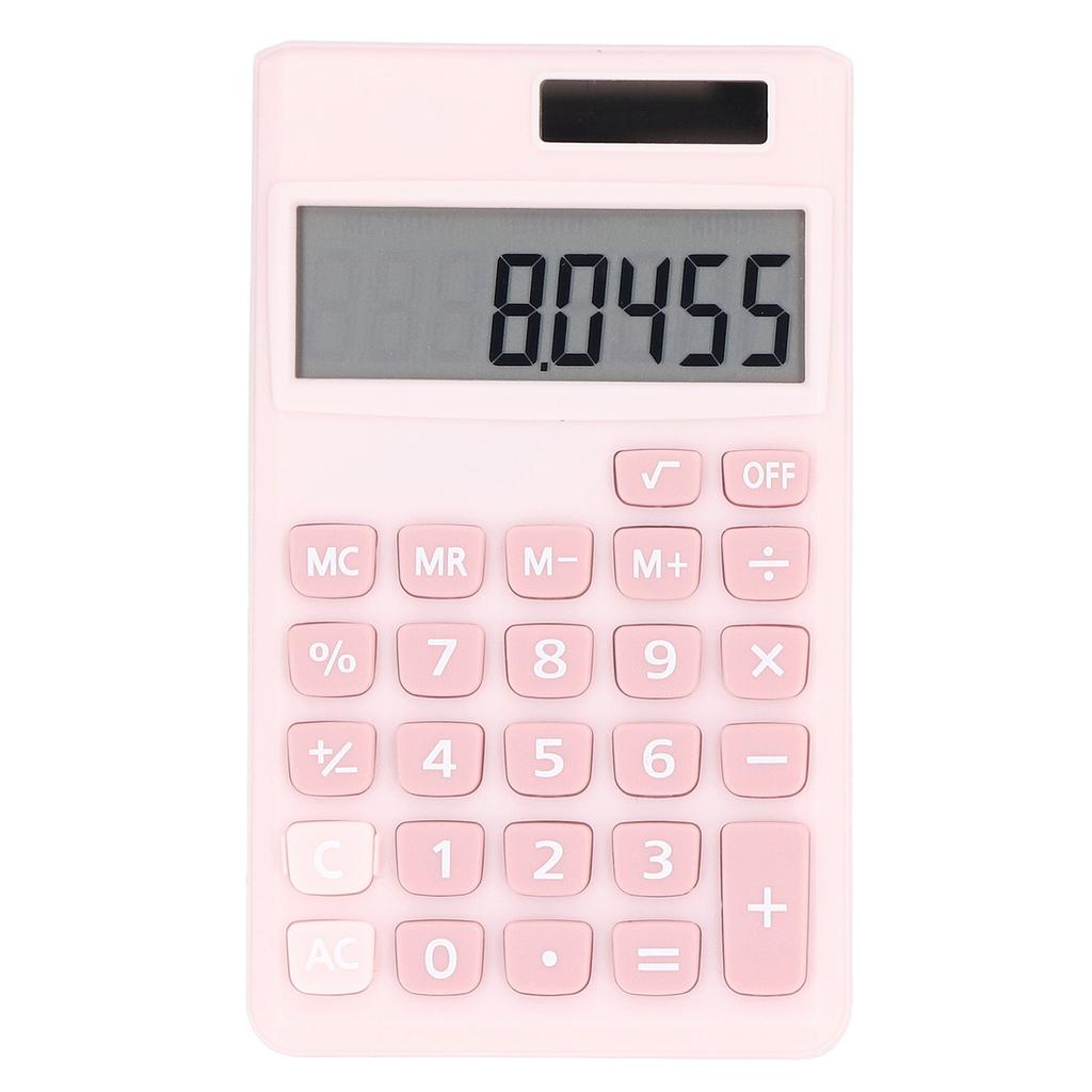 Calculators 8 Digit Solar Battery Dual Power Handheld Pocket Calculator with Large LCD Display Big