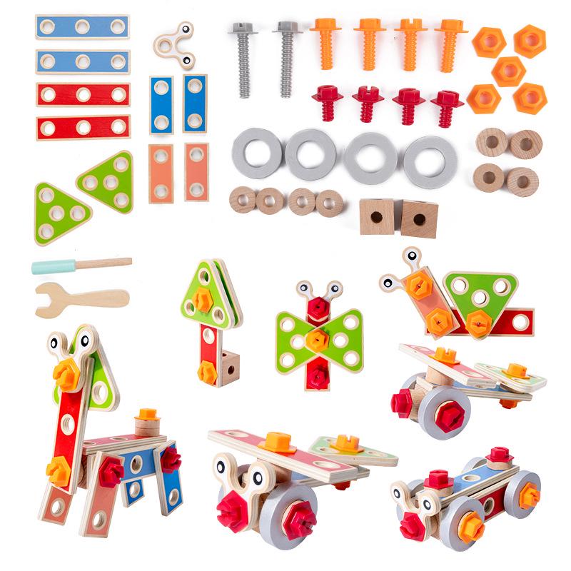 

Kids Wooden Assembly Toy Car for Logic and Coordination Development