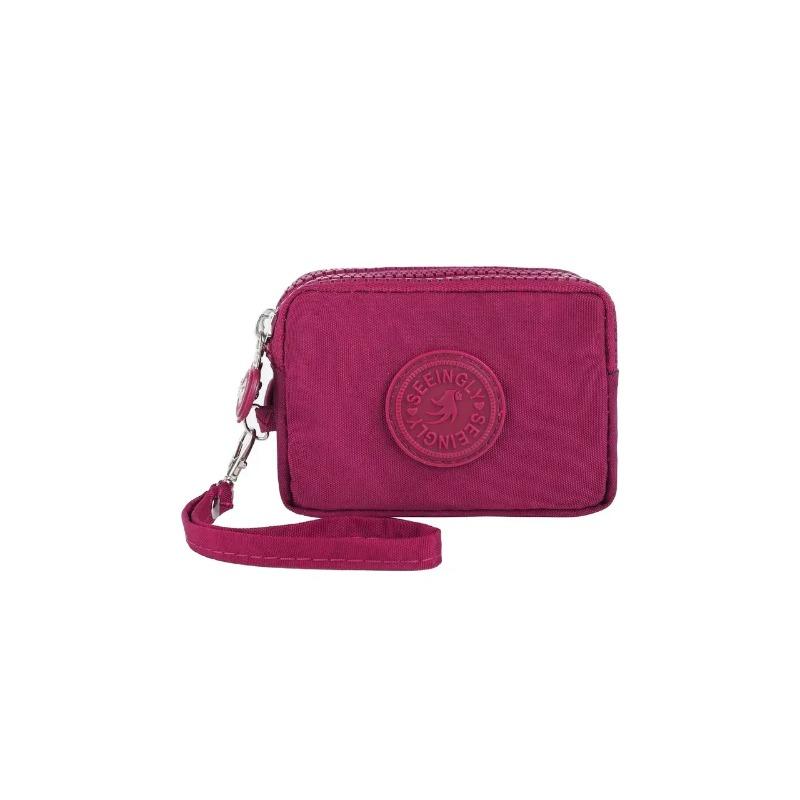 Three Layer Nylon Coin Purse  Portable Wallet Women Men Waterproof Money Bags