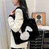 Autumn/Winter 2025 Fluffy Plush Tote: Versatile, Large-Capacity Shoulder Handbag