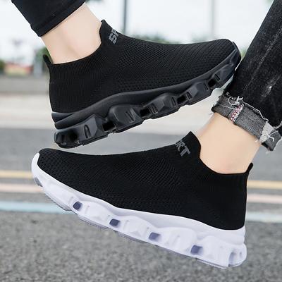 Large Size Women'S Shoes Breathable Casual Sports Shoes Women'S Light Soft Foot Cover Couple Shoes Lazy Shoes Fly-Woven Socks Shoes