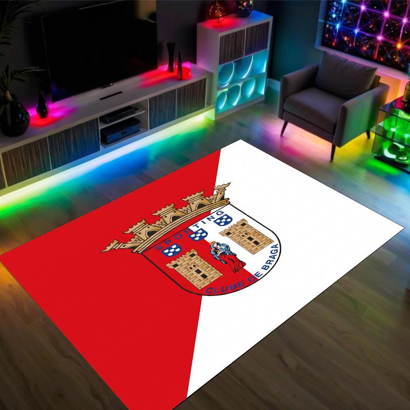 Braga FC Design Crystal Velvet Carpet Cozy Non?Slip Printed Rug For Bedroom Living Room Entrance