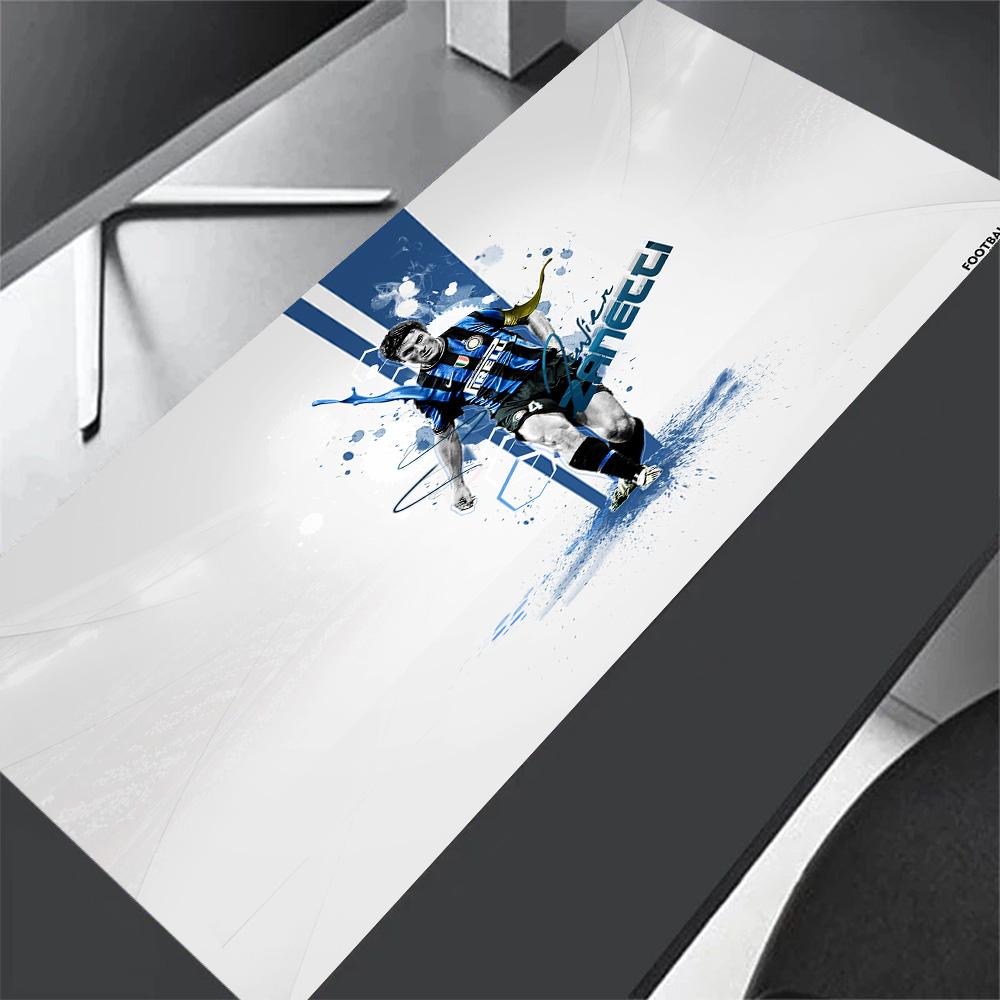 Soccer Player Blue Kit Large Mouse Pad Gaming Laptop Mouse Pad Office Mouse Mats Non-Slip Rubber Bottom Office Desk Accessory