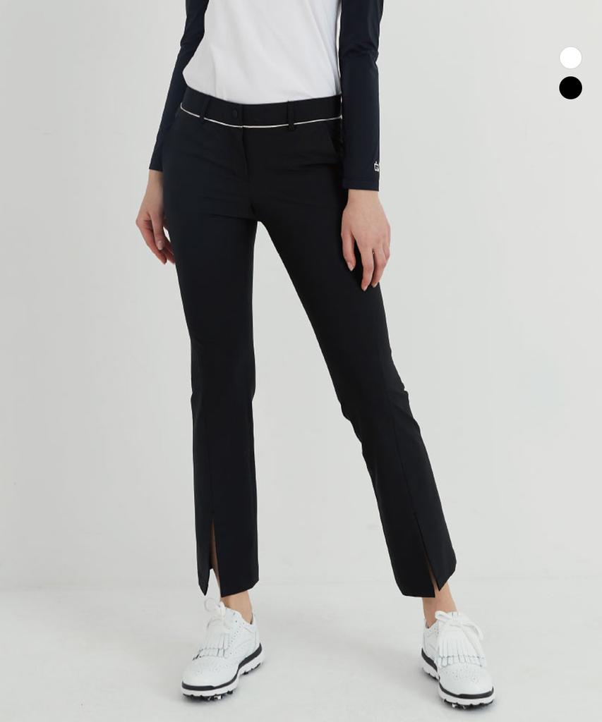 DUVIK Women'S Semi-Bootcut Slit Hem Crooked Pants Dc2Wpt001