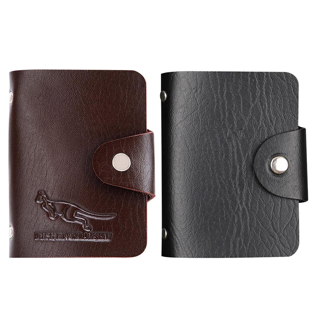 Etui na karty Portfel ze sztucznej skóry Przenośny etui na karty kredytowe Torebka dla mężczyzn Prezent