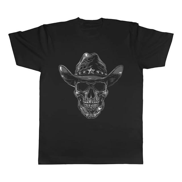 T-shirt with Cowboy Skull with Stars L