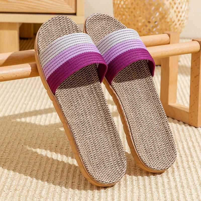 Linen Shoes, Slippers, Thick-soled Straw Sandals, Indoor