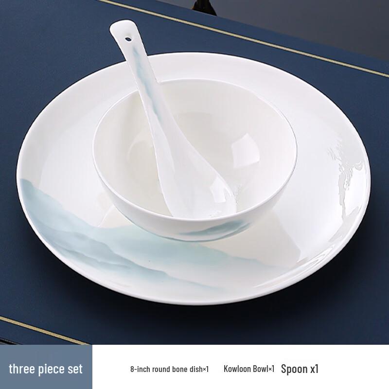 abay High Bone China 3-Piece Dinnerware Set - Fishing Boat Design