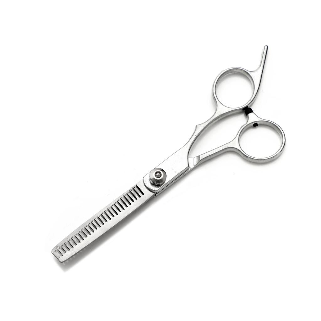 6.0" Galvanized Split-Handle Tail Hairdressing Scissors: Straight, Serrated, Thinning Carbon Steel Barber Tools.