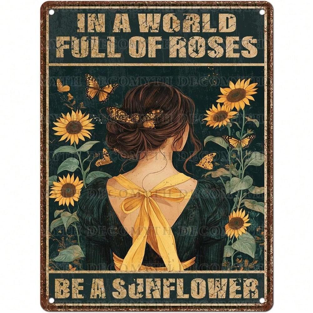 Retro Garden Tin Sign 8x12 Inch Vintage Metal Art Decor