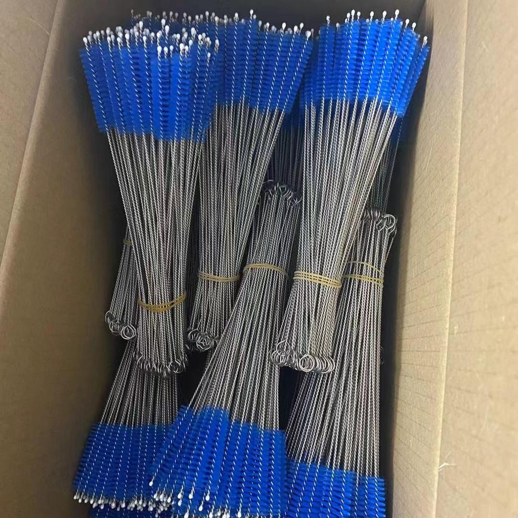 304 Stainless Steel Nylon Cleaning Brush for Baby Bottles & Test Tubes - Soft Spiral Bristles