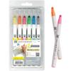 Kuretake Water Based Pen Zig Clean Color Dot Single Highlight Color Set Tcsd 6100 6vc Highlight Color