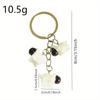 Valentine'S Day Gift Resin Sheep Keychain - Metal And Resin Anime-Themed Oblong Keyring with Ring Buckle, Animal-Shaped Charm Pendant