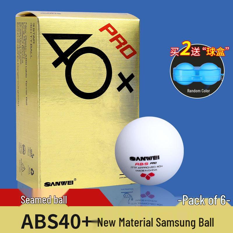 3D Seamless ABS Table Tennis Ball - New Material, Three-Star, 40+, Provincial Team Competition Training.