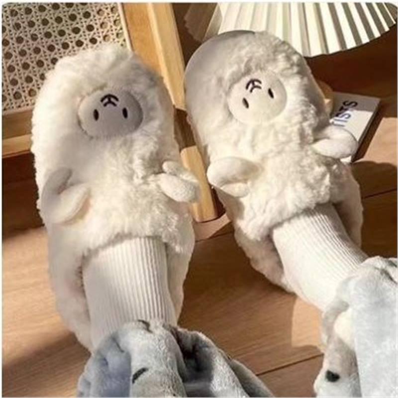 

Плюшевые детские хлопковые тапочки «Маленький пингвин» - Зимняя нескользящая домашняя обувь 36-37