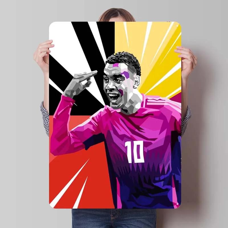 Jamal Musiala Metal Sign Sports Poster Vintage Tinplate Sign Plaque for Wall Art Decoration Gamer Room Decoration Man Retro Home