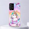 Pink Unicorn Rainbow Soft Case For Samsung Galaxy A15 A14 A13 A12 A55 A54 A53 A52 Phone Cover A35 A32 A33 A25 A23 A22 A05S A04S