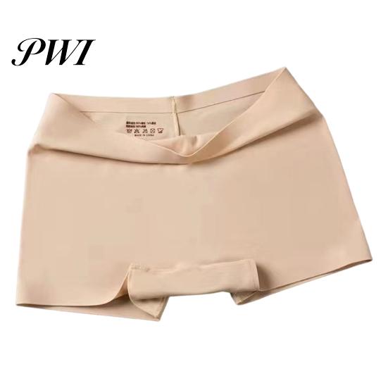 Seamless Safety Underwear Women Pants High Elasticity Solid Color Ice Silk Anti-exposure All-day Wear Panties Mid Waist Quick Dry Mini Skirt