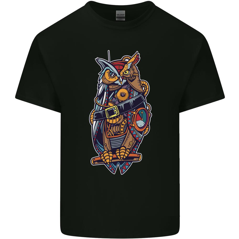 Funny Steampunk Pirate Owl Kids T-shirt Childrens S