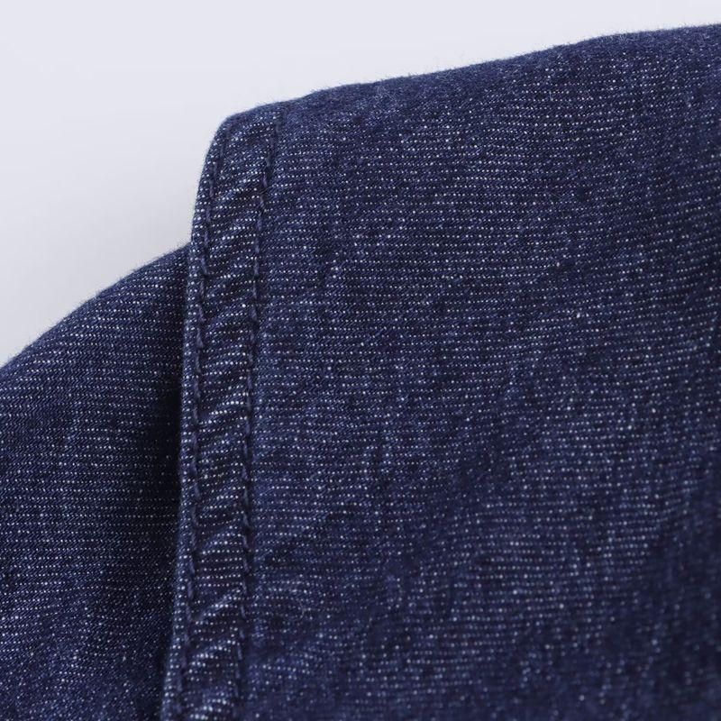 Kaslead New Arrival Women's Clothing Fashion Style Fashion Minimalist Small Round Lapel Denim Dress 6929285