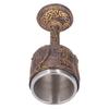 Nordic Wine Goblet Stainless Steel Liner Resin Shell Decorative Retro Beer Cup for Home Kitchen Bar