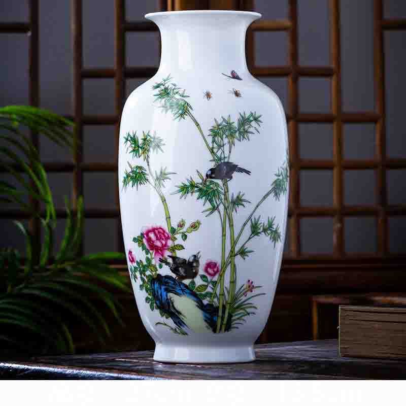 Chinese Jingdezhen Ceramic Vase Ornaments Office Store Club Bar Furnishing Crafts Home Livingroom Desktop Accessories Decoration