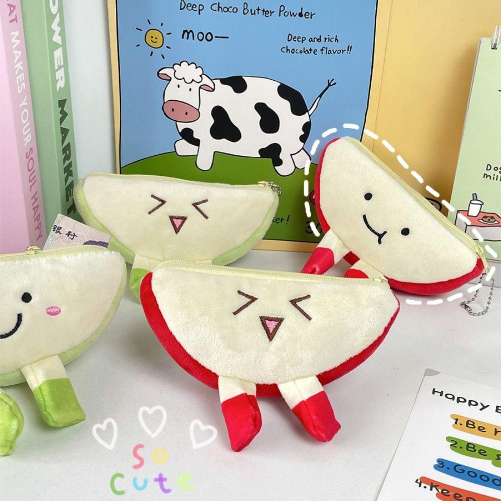 

Zipper Cartoon Key Chain Fluffy Cartoon Coin Wallet Bag Accessories Plush Key Chain Children Toys