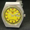 JAPAN 6309A VINTAGE SEIKO 5 AUTOMATIC MENS YELLOW COLOR DIAL WATCH A702721-1