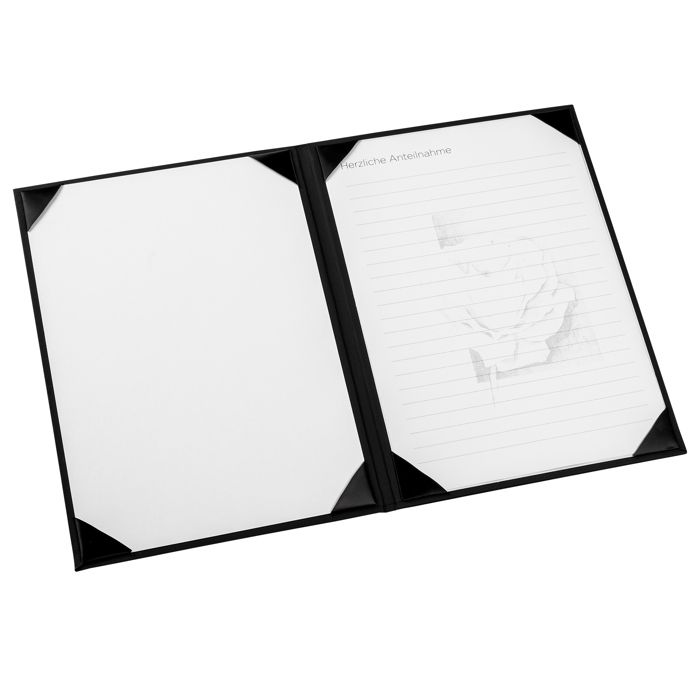 Dossier de condoléances - Beyond - Format A4 - Dossier de signatures - Gris-noir