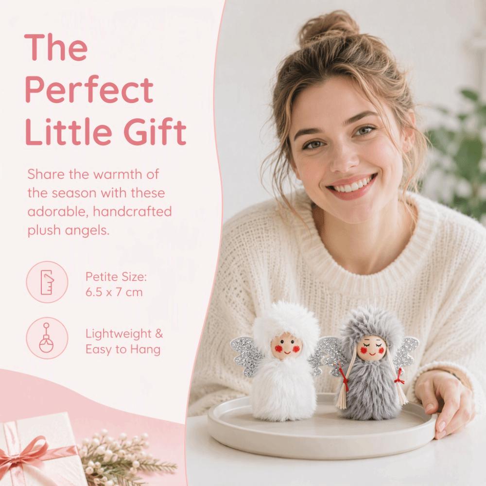 2PCS Hanging Christmas Plush Girl Doll Pendant Cartoon Short Plush Doll Decoration  Party