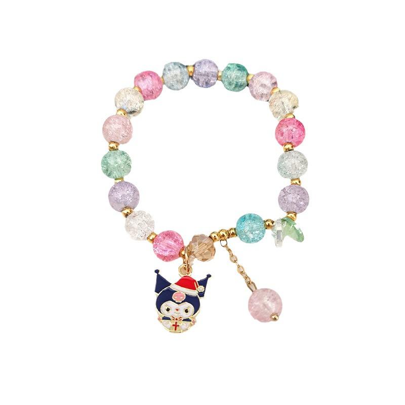 Kuromi Colorful Popcorn Crystal Beaded Bracelet - Christmas Hot Sale for Students & Besties