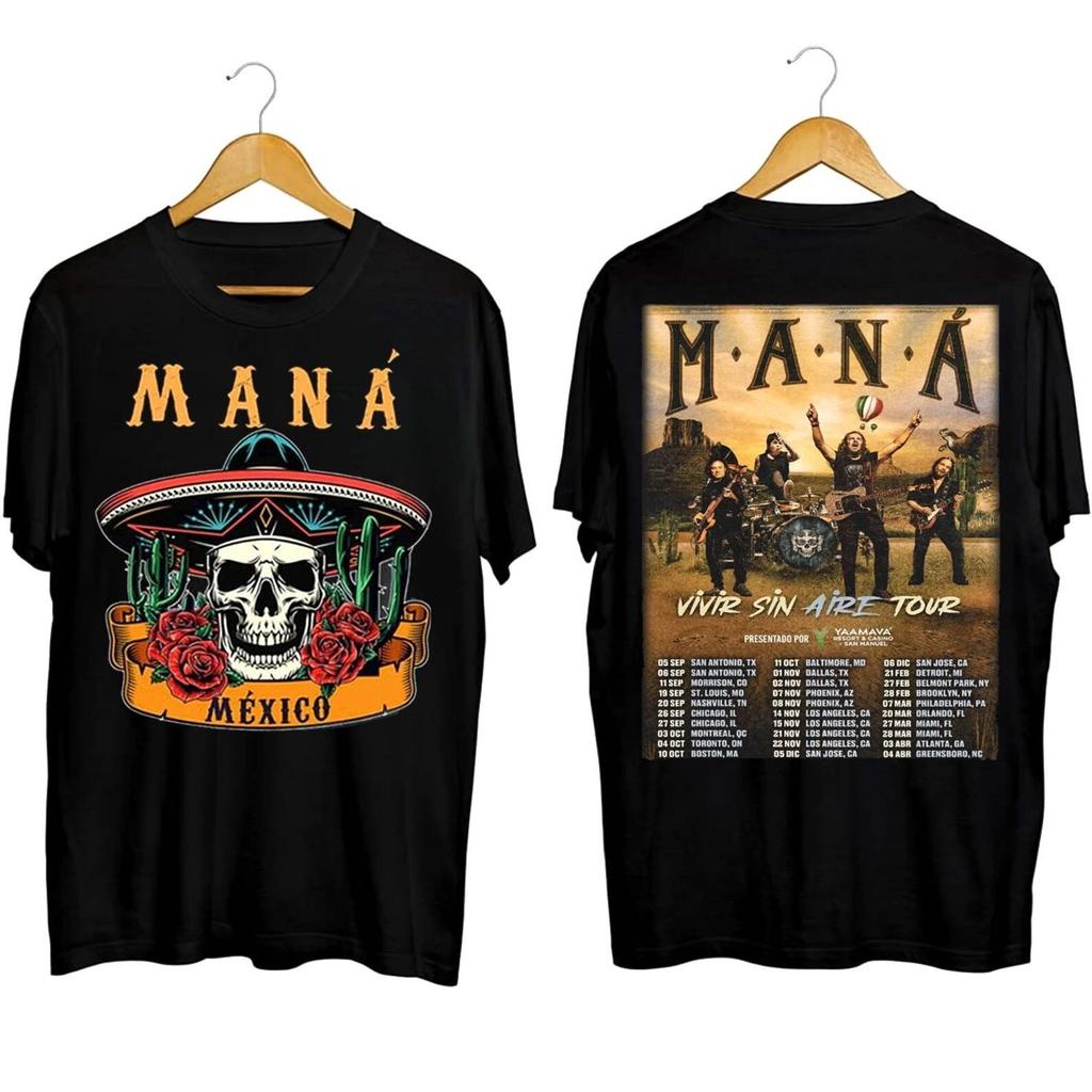 Mana Vivir Sin Aire Tour 2025 Inspired Double Sided Unisex T-shirt