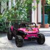 12V Battery Powered Ride on Truck w/ Remote, Four Suspension Wheels, Horn, Lights, Music, USB, for Ages 3-5 Years, Pink
