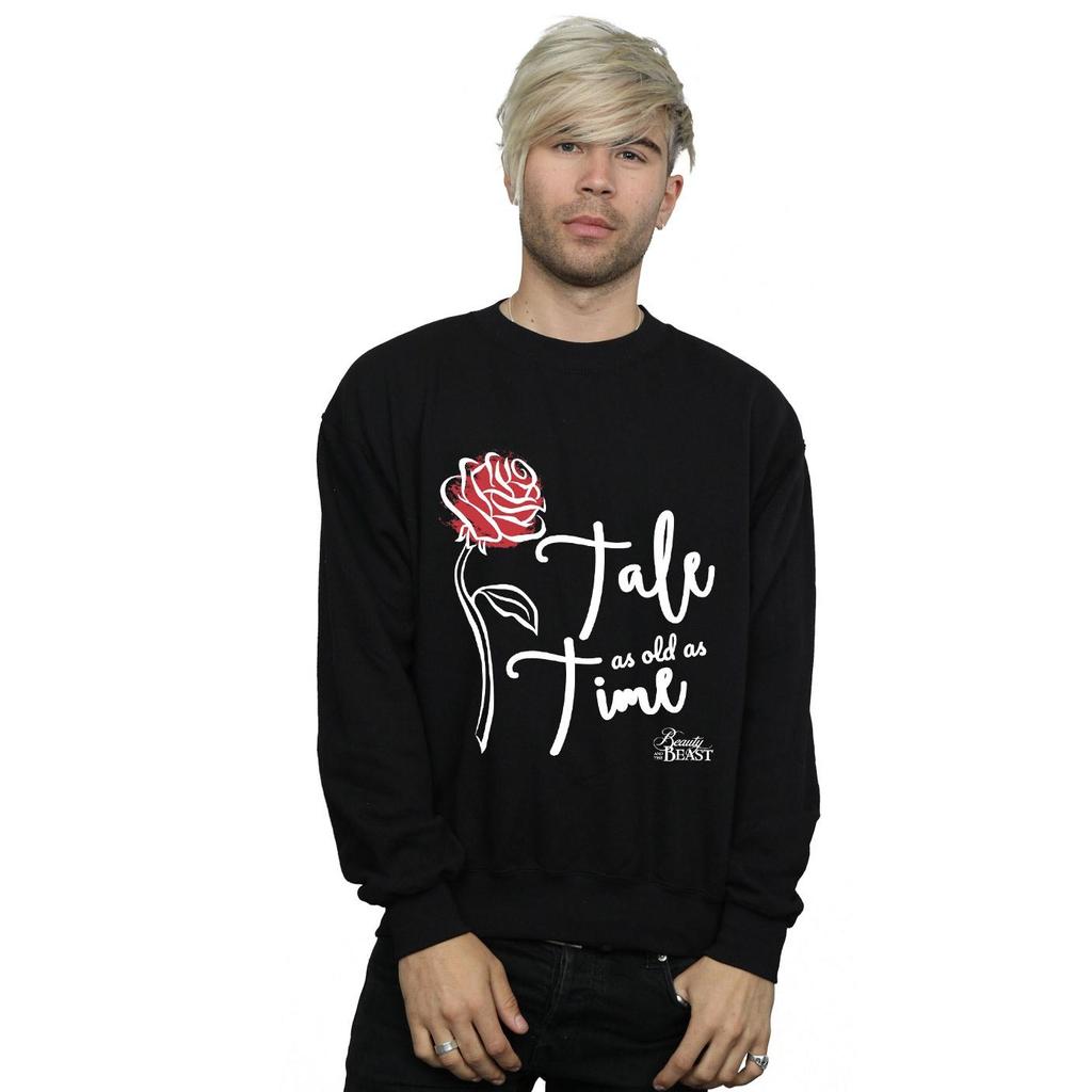Disney Mens Tale As Old As Time Rose Sweatshirt