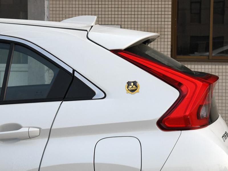 sdbf9 Car 3D Emblem Stickers Rear Trunk Body Window Badge Decal For Mitsubishi ASX Lancer EVO Pajero Fastener Converter Ralliart Cross