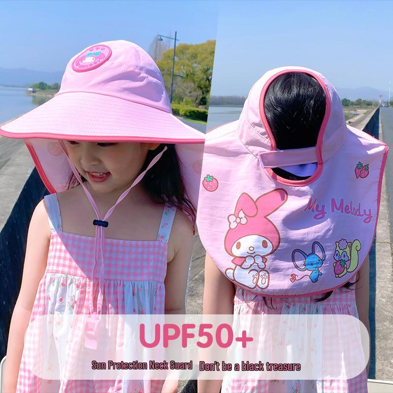 Kids' UV Protection Wide Brim Straw Sun Hat for Boys & Girls