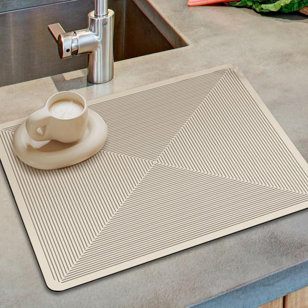 Dish Drying Mat Washable Kitchen Gadgets Super Absorbent Draining Mat For Cabinet Bathroom Cups Dining Table Tea Restaurant
