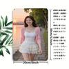 Hisun Tin Sign HD Metal Tin Sign Smiling Asian Girl In Pink Cardigan  White Skirt Sunset Lakeside Portrait Wall Art Decor