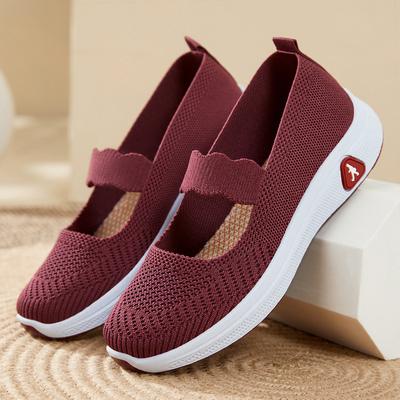 Shoes Spring and Autumn Women's Breathable Soft-soled Single Shoes Light Casual Cloth Shoes Middle-aged and Elderly Mother's Shoes