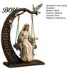 Religiöses Geburtstagsgeschenk für Frauen Christliche Jungfrau Maria Schaukel-Ornament, Katholischer Bibelvers Heimdekoration, Gesegnete Oster-Harzfigur