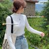 Xueximan Women's Autumn/Winter Semi-High Neck Slim-Fit Knit Top