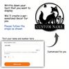Metal Fox Wall Art Personalized Name Sign Home Decor Easy Hanging